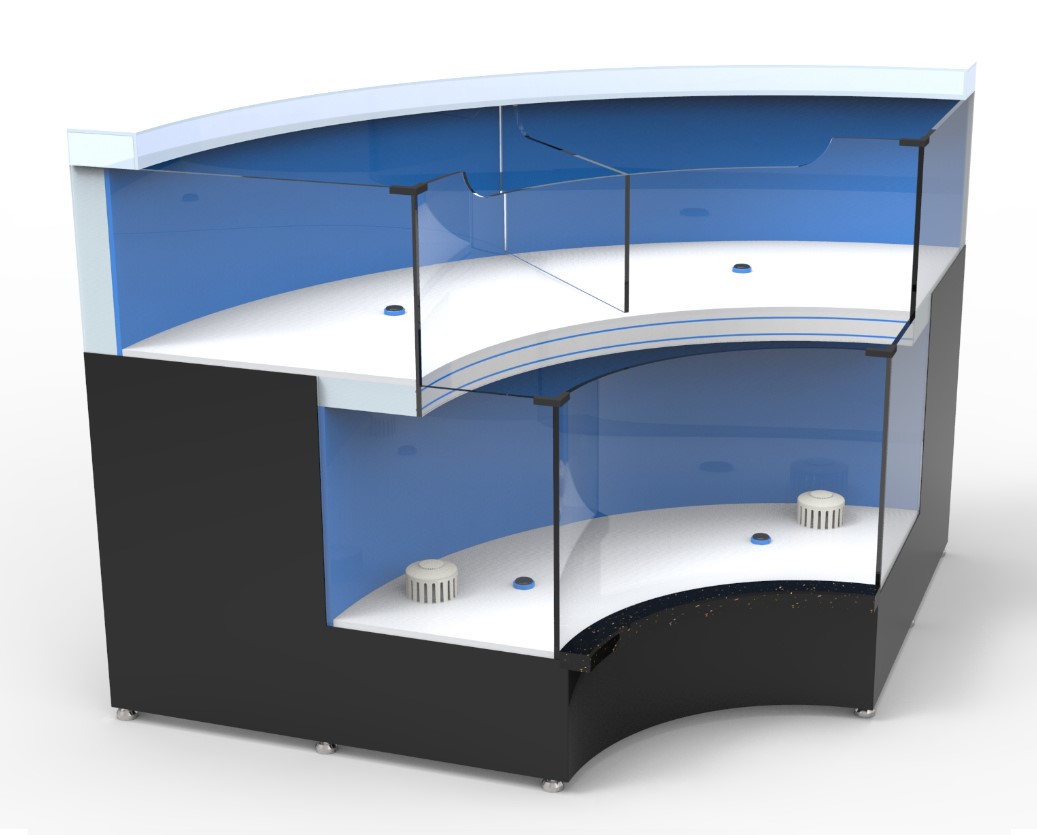 Inner corner seafood pool on the second floor