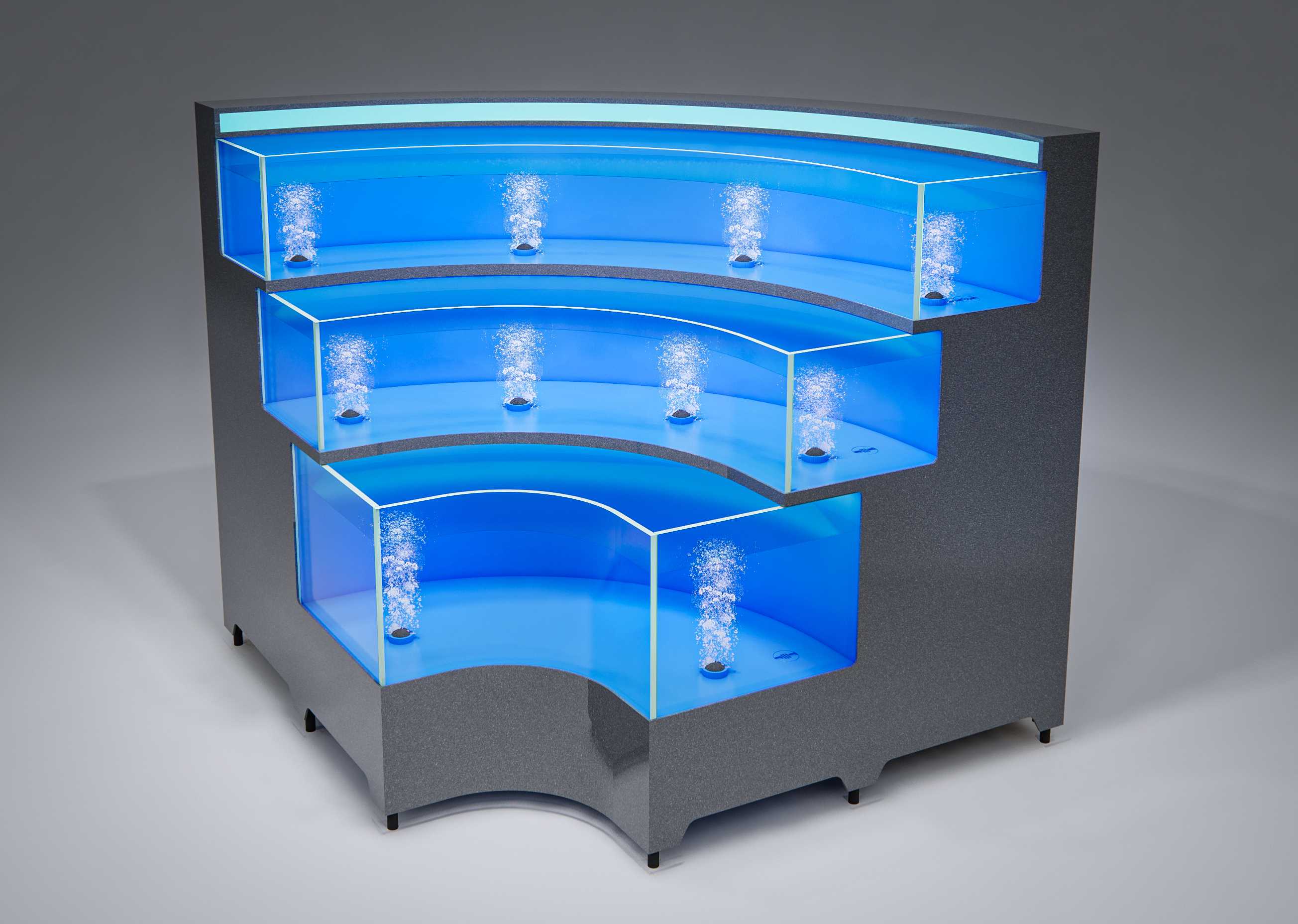 Three-story inner corner seafood pool