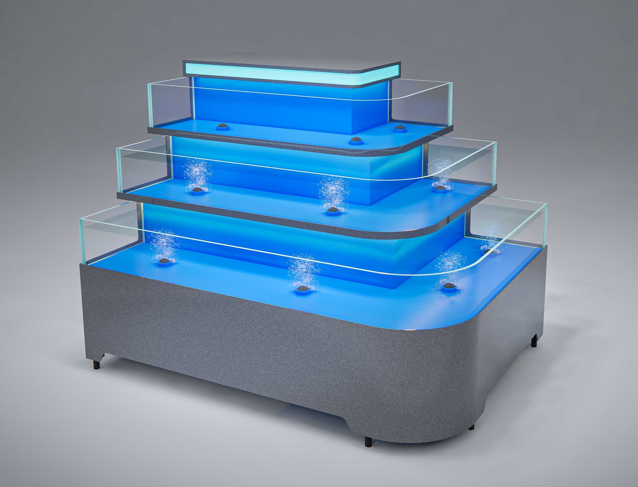 Three-layer corner crawling cylinder