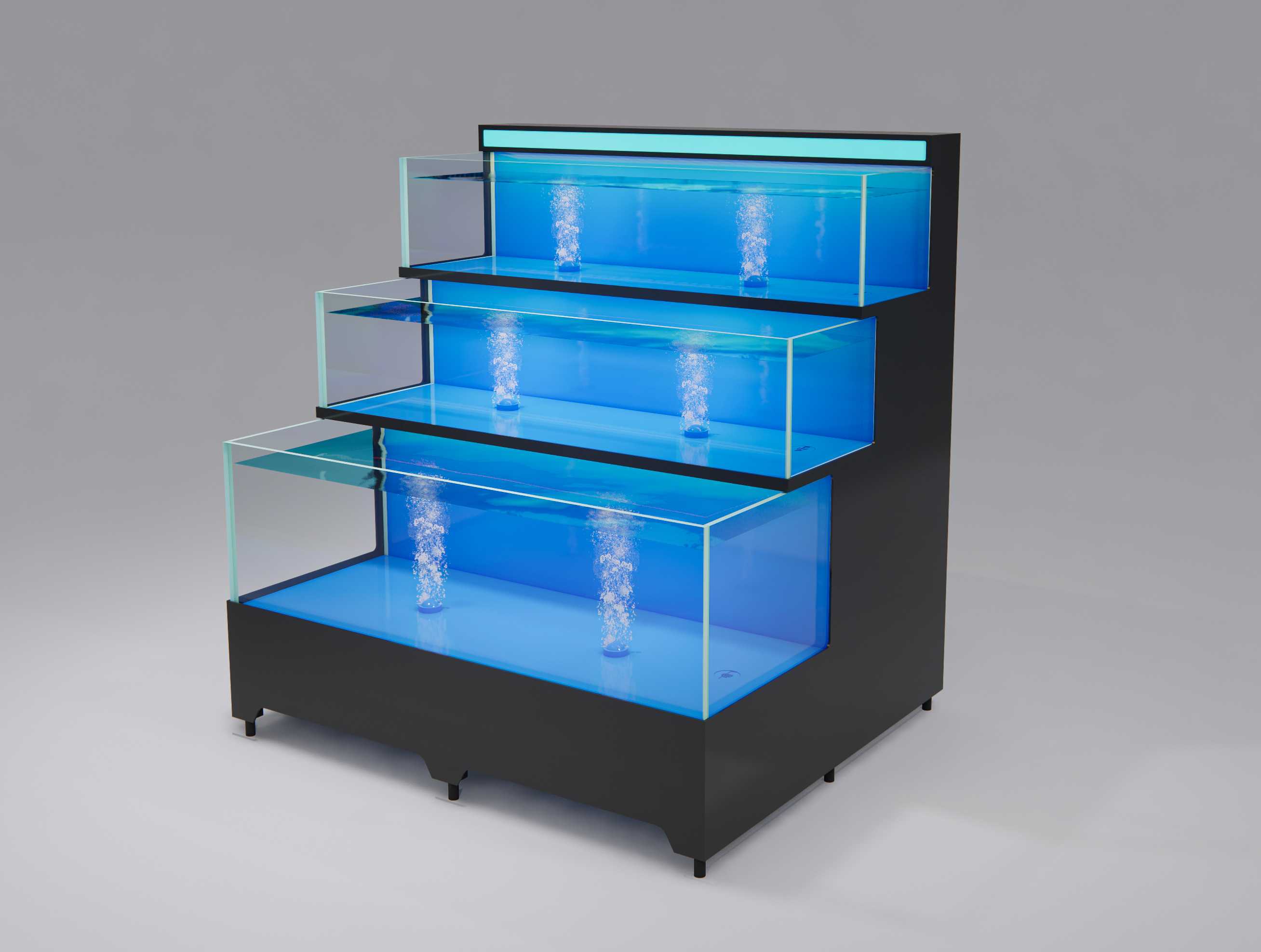 Three-tier seafood pool